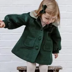 HAPPYOLOGY コート　アウター　グリーン　18m