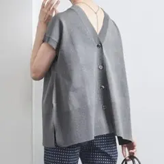 ミニマル 2WAY フレンチスリーブ ニットベスト