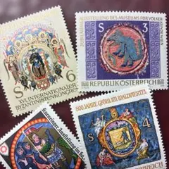 77836セール現品限　外国切手　オーストリア発行各種記念1種揃x4