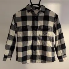 UNIQLO チェック柄 長袖シャツ 裏起毛 130