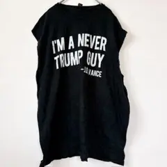 US古着 GILDAN J.D. Vance メッセージTシャツ ブラックXL