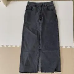 LEPSIM ブラックスリット入りロングスカート