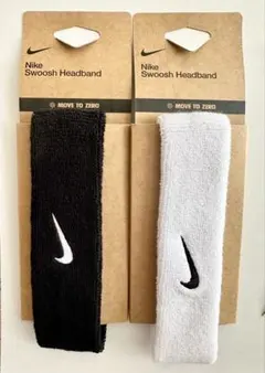 【即日発送】NIKE ヘッドバンド　黒＆白