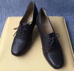 ing ブラック レースアップパンプス　23.5cm EE