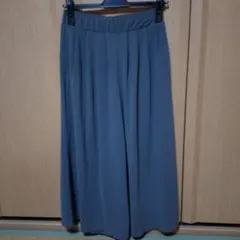 ユニクロ　グレー ワイドパンツ ゴムウエスト