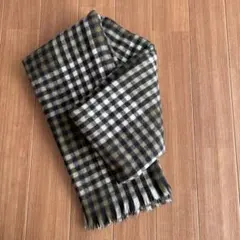 欧州航路　チェック柄大判マフラー、ストール