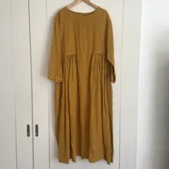 IDEE POOL いろいろの服 リネンギャザーワンピース