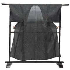 京やT087 男物 浴衣 麻×綿のゆかた　源氏物語 光源氏　リネンとコットン浴衣