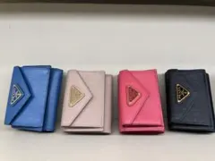 新品★プラダ★三角ロゴ★ミニ財布 3折★黒　ブラック★ユニセックス★1MH021