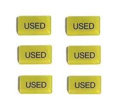 ⭐️匿名配送❣️USEDマーカー 3mm 防水 6枚入り イエロー アクリル製