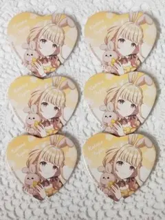 藤田ことね　GIGO　学マス　ハート缶バッジ　6個セット