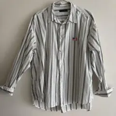 RODEO CROWNS ホワイトストライプ長袖シャツ