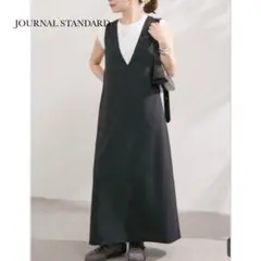 ♔︎JOURNAL STANDARD♔︎シックトロVネックワンピース 黒
