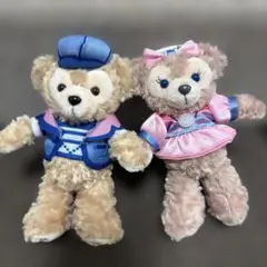 ダッフィー　シェリーメイ　ぬいぐるみバッジ　ぬいば