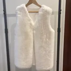 ホワイトファーコート M-Lサイズ