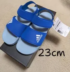 新品【23cm】adidas　アディダス　サンダル　アディレッタ　ブルー　箱なし