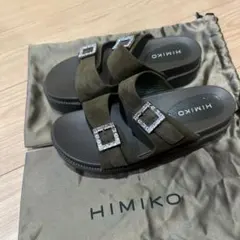 HIMIKO ビジュー付き サンダル カーキのサムネイル