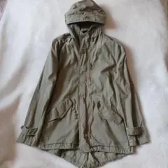 オリーブグリーン モッズコート 風フード付き