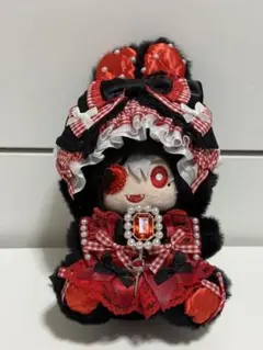 ゴシックシリーズ　いつぬい　ねこ　黒　赤　ぬい服　着ぐるみ　あんスタ ゴシックシリーズ いつぬい ねこ 黒 赤 レッド ぬい服 あんスタ ちび