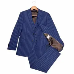 【美品】3ピース スーツ セットアップ ストライプ メンズ ビジネス　春夏のサムネイル