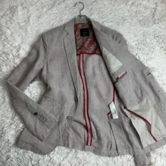 ZARA MAN BASIC テーラードジャケット ペイズリー リネンUSA36のサムネイル