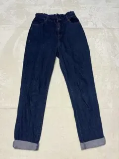 NICE CLAUP デニムパンツ インディゴブルー ウエストゴムのサムネイル