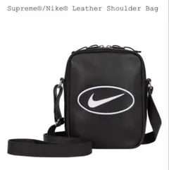 Supreme Nike Leather Shoulder Bag black