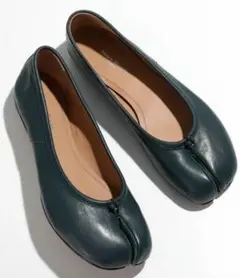 メゾンマルジェラ タビシューズ　バレエシューズ　パンプス 37 グリーン