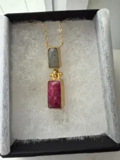 パワーストーン（ルビー）ネックレス