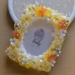 お花畑　黄色　トレカケース　ホイップデコ