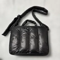 calin カラン ブラックナイロン マザーズバッグ キルティング