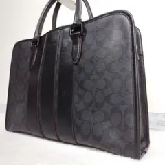 ✨美品✨COACH ビジネスバッグ ブリーフケース　レザー　PVC　黒