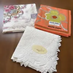VALENTINO/marie claire/Lace &Emb ハンカチ３点