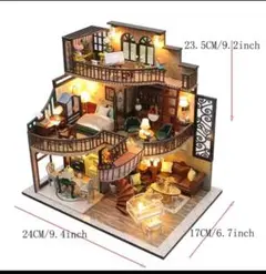 ドールハウス完成品。レトロヴィラカバー組み立て済み
