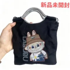 新品　LABUBUラブブキャラクター　刺繍軽量　ミニエコバッグ　ミニトートバック
