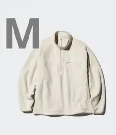 フリースオーバーサイズハーフジッププルオーバー