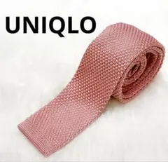 UNIQLO ユニクロ ニットネクタイ ニットタイ ピンク系 オフィスカジュアル