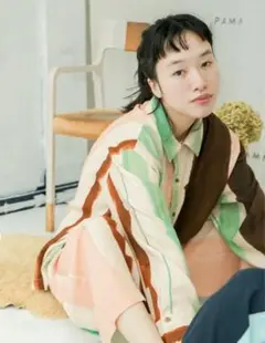 PAMM ストライプシャツ　オーガニックコットン