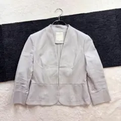 ✨ビーミングバイビームス/M/ライトグレー/ノーカラージャケット/カノコ生地