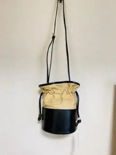 ◾️新品 23区 巾着付 フェイクレザー 2WAY ショルダーバッグ バケツ 