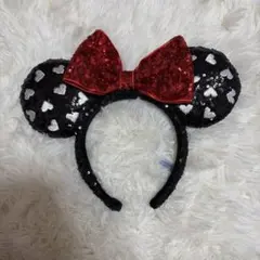 ミニーマウス風スパンコールカチューシャ