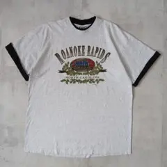 90s USA製　Signal　ダブルカラーTシャツ　グレー×ブラック　シングルのサムネイル
