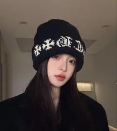 ニット帽 ビーニー クロム Y2K 韓国