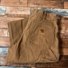 カーハート ダック地 ペインターパンツ ワークパンツ ブラウン 茶色 古着のサムネイル
