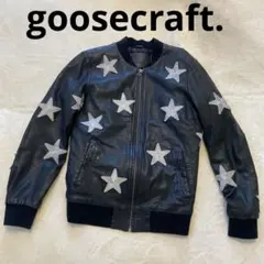 美品✨ goosecraft. 羊革 ラムレザー MA-1ジャケット 星型刺繍
