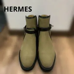 HERMES エルメス ケリー アンクルブーツ カーキ ブラックのサムネイル
