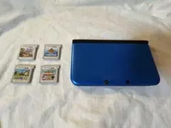 美品 ニンテンドー3DS LL ブルー本体 + ゲームカード4枚