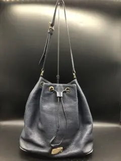 MICHAEL KORS 巾着 ショルダーバッグ ネイビー