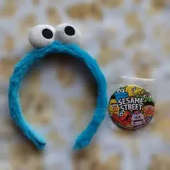 クッキーモンスター カチューシャ缶バッチ