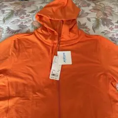 ユニクロエアリズム オレンジ フード付きパーカー XL新品